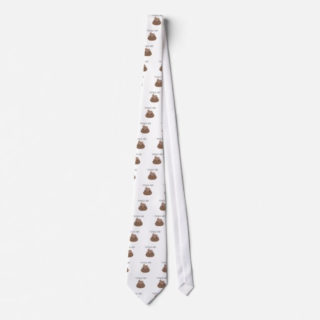 Cute Tickle Me Poop Emoji Tie (Front)