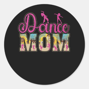 Cute Tie-dye Dance Mum Mothers Day Dancing Mama Da Classic Round Sticker