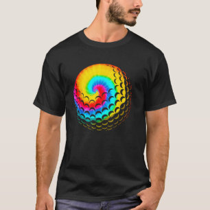 Cute Tie Dye Golf Gift Men Women Funny Rainbow Col T-Shirt