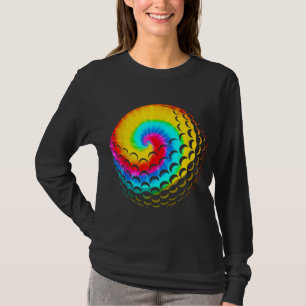 Cute Tie Dye Golf Gift Men Women Funny Rainbow Col T-Shirt