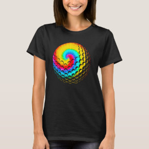 Cute Tie Dye Golf Gift Men Women Funny Rainbow Col T-Shirt