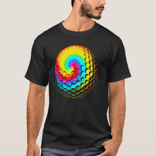 Cute Tie Dye Golf Men Women Rainbow Coloured Bal T-Shirt