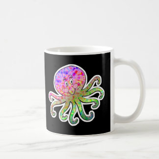 cute tie dye octopus coffee mug
