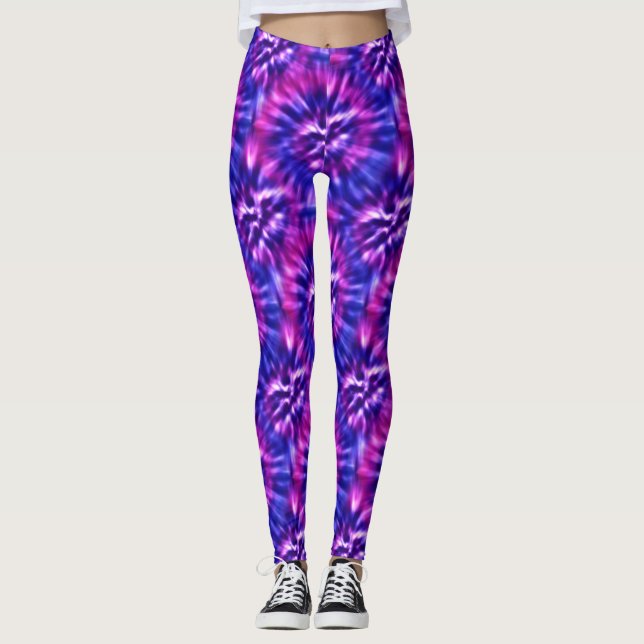 Cute Tie Dye Pattern Leggings (Front)