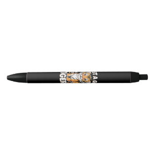 Cute Tiger Animal Just a Girl Who Loves Tigers Black Ink Pen