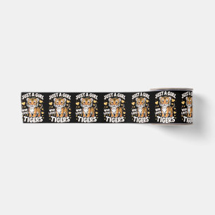 Cute Tiger Animal Just a Girl Who Loves Tigers Satin Ribbon