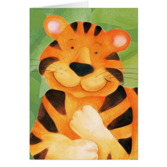 Cute Tiger art kids Birthday Card