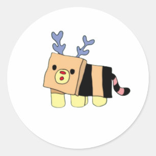 Cute Tiger Bee Classic Round Sticker