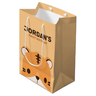 Cute Tiger Birthday Medium Gift Bag