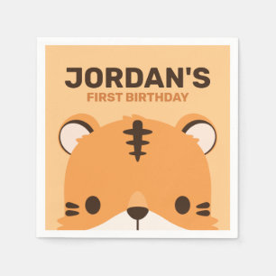 Cute Tiger Birthday Napkin