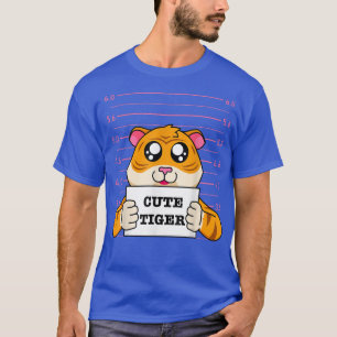 Cute Tiger Cat Mugshot Arrest Prison Photo T-Shirt