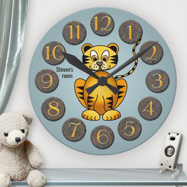 Cute Tiger Child Room Wall Clock (Creator Uploaded)
