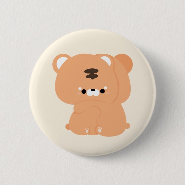 Cute Tiger Couple 6 Cm Round Badge (Front)