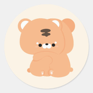 Cute Tiger Couple Classic Round Sticker