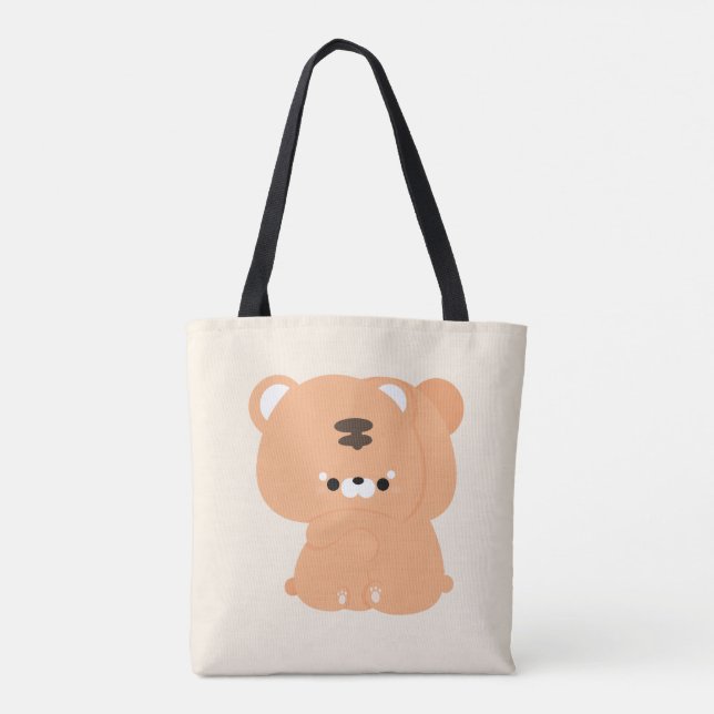Cute Tiger Couple Tote Bag (Back)
