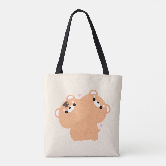 Cute Tiger Couple Tote Bag (Back)