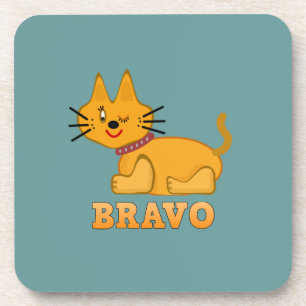 Cute tiger cub cat animal pet brave bravo cartoon coaster