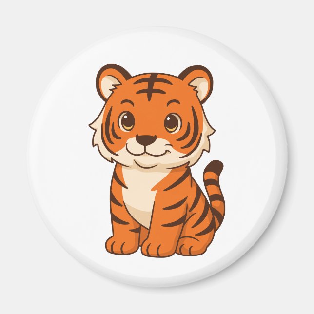 Cute Tiger Cub Magnet (Front)