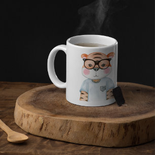 Cute Tiger Illustration Coffee Mug