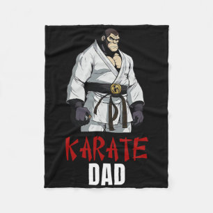 Cute Tiger Karate Dad - Funny Martial Arts Super D Fleece Blanket