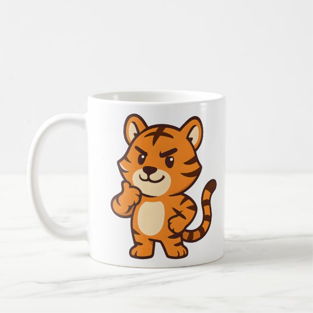 Cute Tiger Mug – Adorable Animal Drinkware (Left)
