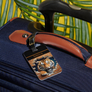 Cute Tiger Orange  Luggage Tag