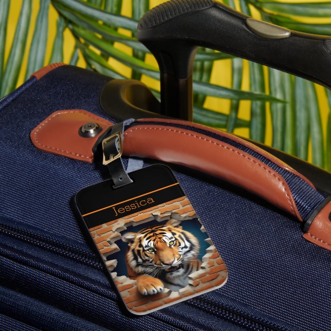 Cute Tiger Orange  Luggage Tag (Front Insitu 1)