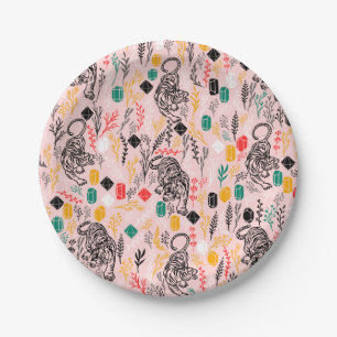 Cute Tiger Paper Plates