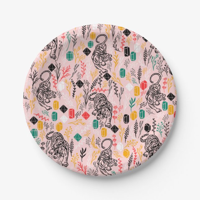 Cute Tiger Paper Plates (Front)