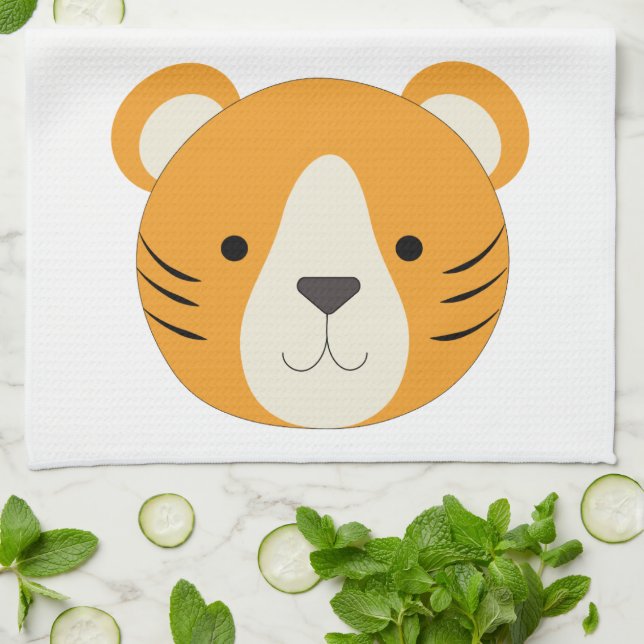 Cute Tiger Tea Towel (Folded)