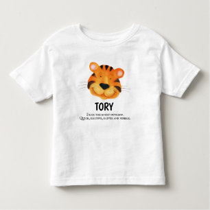 Cute Tiger Tory name meaning t-shirt
