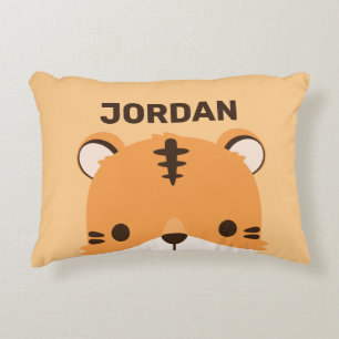 Cute Tiger with Personalised Name Decorative Cushion