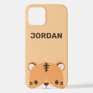 Cute Tiger with Personalised Name iPhone 12 Case