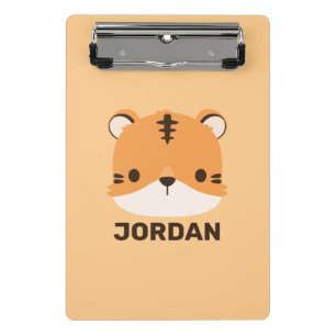 Cute Tiger with Personalised Name Mini Clipboard