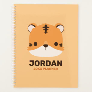 Cute Tiger with Personalised Name Planner
