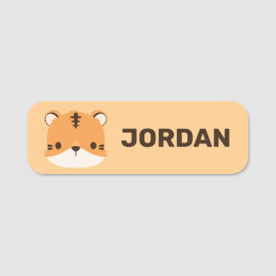 Cute Tiger with Personalised Name Tag
