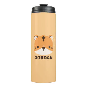 Cute Tiger with Personalised Name Thermal Tumbler
