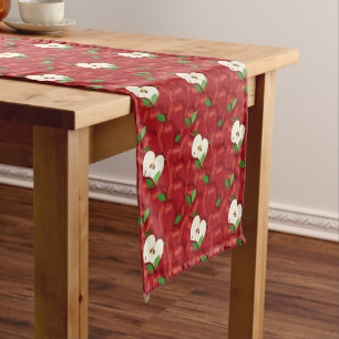 cute tiled apple pattern fruit party  short table runner