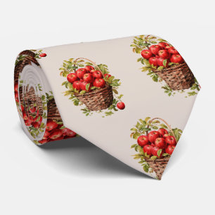 Cute tiled apple pattern fruit tie