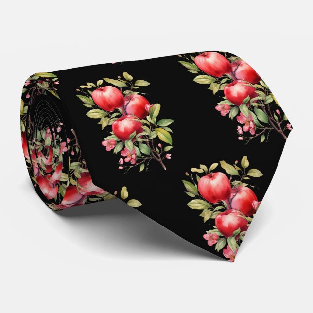 Cute tiled apple pattern fruit tie (Rolled)