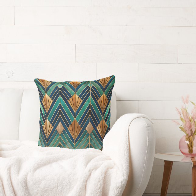 Cute tiled Art Deco pattern Cushion (Couch)