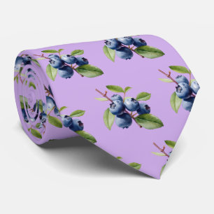 Cute tiled blueberry pattern tie