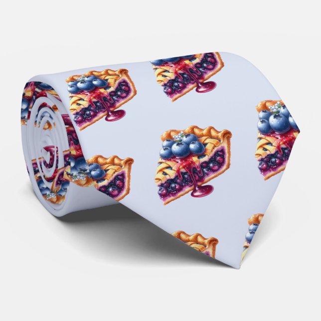 Cute tiled blueberry tie pattern  (Rolled)