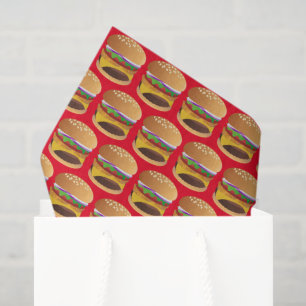 Cute tiled cheese burger pattern party tissue paper