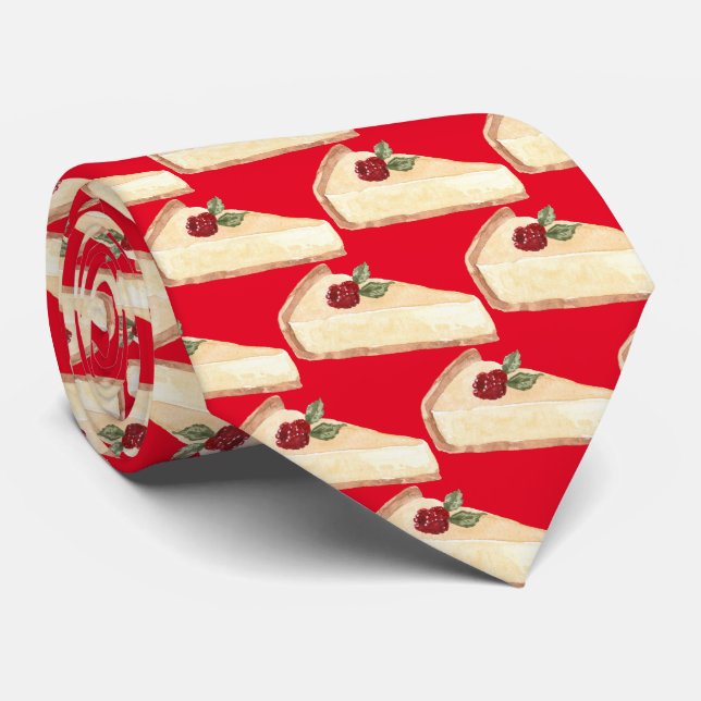 Cute tiled cheese cake bakery tie (Rolled)