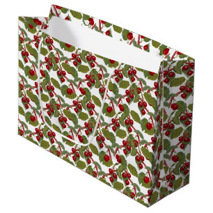 Cute tiled cherry baby shower  large gift bag