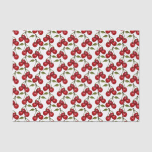 cute tiled cherry fruit pattern  tissue paper