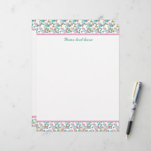 Cute tiled cookie pattern customizable custom letterhead