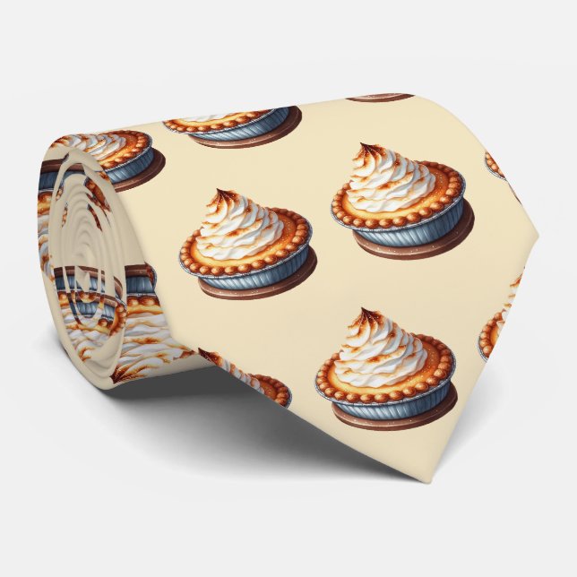 Cute tiled custard pie pattern  tie (Rolled)