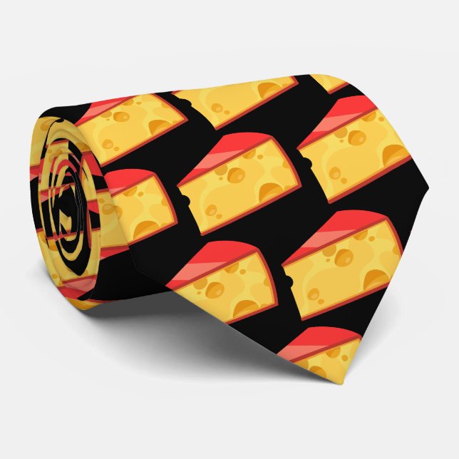 Cute tiled deli cheese pattern food tie (Rolled)